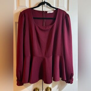 Elegant Burgundy Blouse